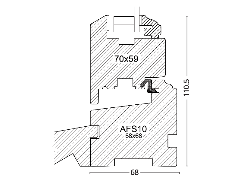 Timber Flush Profile Cutaway