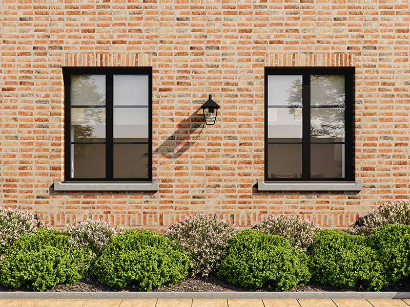 Heritage Windows Black On Home